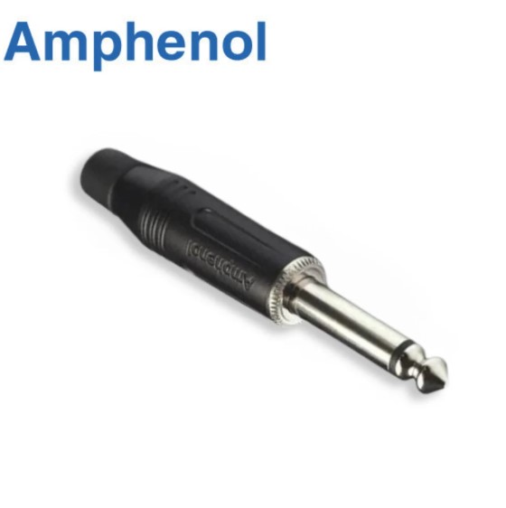 Ficha Jack 6.3mm Macho Mono Niquelada Amphenol