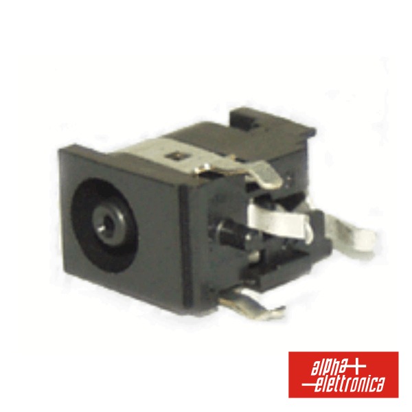 Ficha DC Jack 5.5x3.3mm + Pino 1mm Chassi