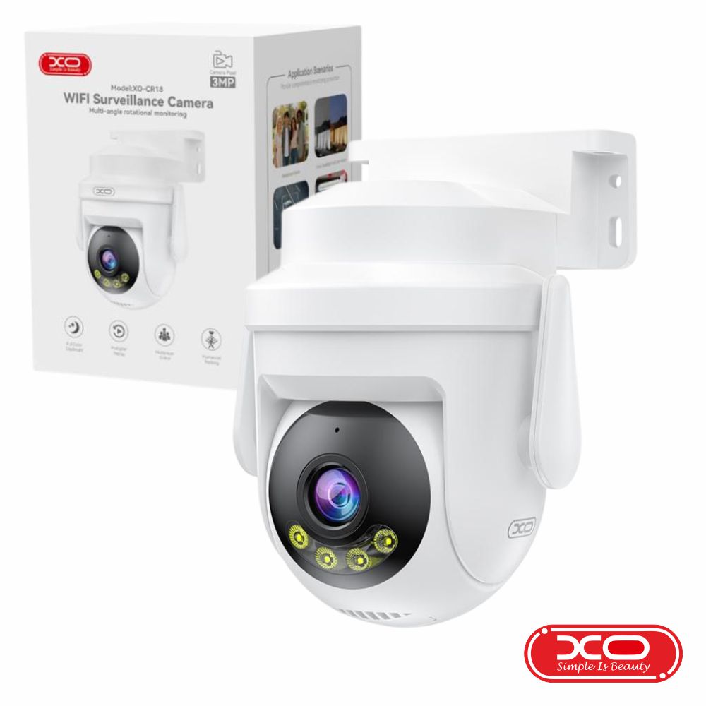 Câmara Vigilância IP Rotativa H.264 1296P 3MP WiFi+BT XO